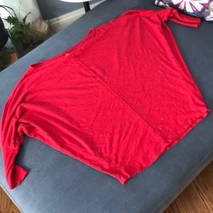 SUPER FLATTERING dolman sleeve batwing vintage slub top M 💋